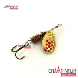 لانسه ماهیگیری mepps1 سایز 1 طلایی خال قرمز