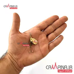 لانسه ماهیگیری mepps1 سایز 1 طلایی خال قرمز