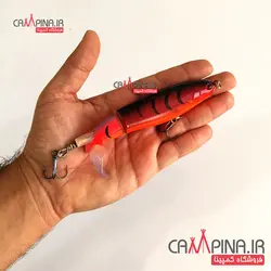 طعمه دوتکه دم چرخان رنگ قرمز 12 سانت 35 گرم