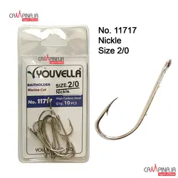 قلاب پایه بلند Youvella کد 11717NI سایز 2/0 - بسته 10 تایی