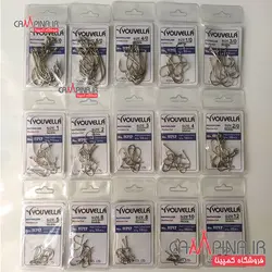 قلاب پایه بلند Youvella کد 11717NI سایز 6 -  بسته 10 تایی