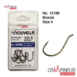 قلاب پایه کوتاه Youvella کد 12196BZ سایز 4 - بسته 10 تایی