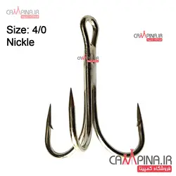 قلاب سه شاخه Sea Fish کد 3551 سایز 4/0 - نیکل