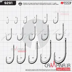 قلاب پایه بلند VMC کد 9291 سایز 6 - برنزی