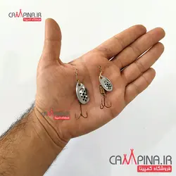 لانسه ماهیگیری mepps1 سایز 1 نقره ای خال مشکی