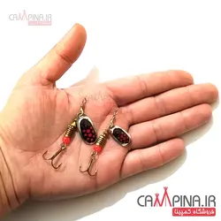 لانسه ماهیگیری mepps1 سایز 1 مشکی خال قرمز