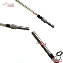 چوب سه تکه ژله ای سیم بکسل دار آلبا استار سایز 2.40 متر - اتصال پیچی