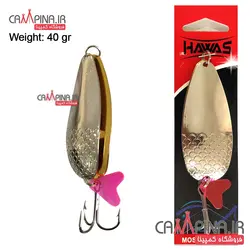 قاشقک دوبل Hawas نقره ای - طلایی 40 گرمی