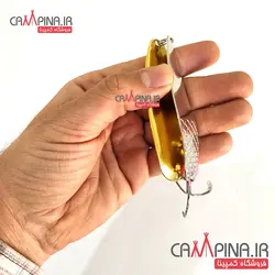 قاشقک دوبل Hawas نقره ای - طلایی 40 گرمی