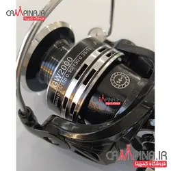 چرخ ماهیگیری GW2000 با دسته، پایه و اسپول فلزی