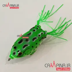 طعمه ماهیگیری قورباغه پا رشته ای رنگ سبز روشن