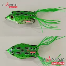 طعمه ماهیگیری قورباغه پا رشته ای رنگ سبز روشن