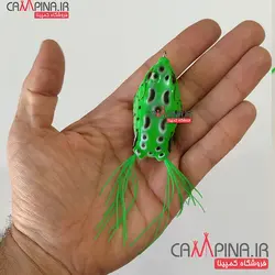 طعمه ماهیگیری قورباغه پا رشته ای رنگ سبز روشن