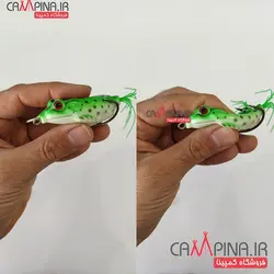 طعمه ماهیگیری قورباغه پا رشته ای رنگ سبز روشن