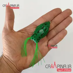 طعمه ماهیگیری قورباغه پا رشته ای رنگ سبز تیره