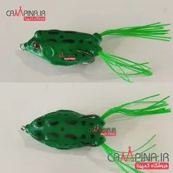 طعمه ماهیگیری قورباغه پا رشته ای رنگ سبز تیره