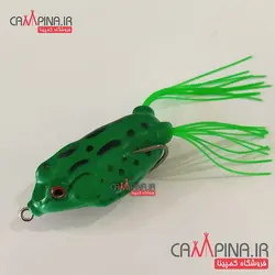 طعمه ماهیگیری قورباغه پا رشته ای رنگ سبز تیره