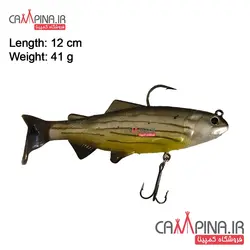 ماهی ژله ای بزرگ طرح قزل آلا طول 12 سانت وزن 41 گرم