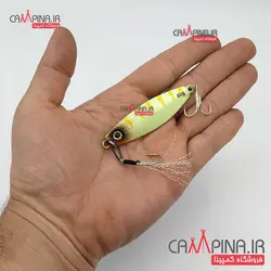 طعمه جیگ ماهیگیری samurai وزن 40 گرم کد 102 زرد خط دار