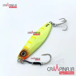 طعمه جیگ ماهیگیری samurai وزن 60 گرم کد 202 زرد خط دار