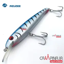 طعمه استخوانی مازوزی مدل MZFL04-03 طول 18 سانت وزن 150 گرم آبی خط مشکی