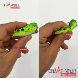 طعمه قورباغه ماهیگیری طرح دم لانسه ای بسته 5 تایی