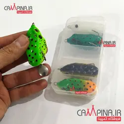 طعمه قورباغه ماهیگیری طرح دم لانسه ای بسته 5 تایی