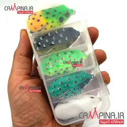 طعمه قورباغه ماهیگیری طرح دم لانسه ای بسته 5 تایی