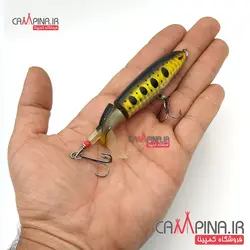 طعمه دوتکه دم چرخان رنگ طلایی 8 سانت 13 گرم