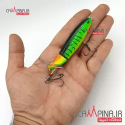 طعمه دوتکه دم چرخان رنگ سبز 8 سانت 13 گرم