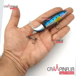 طعمه دوتکه دم چرخان رنگ آبی 8 سانت 13 گرم