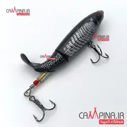 طعمه دوتکه دم چرخان رنگ مشکی 8 سانت 13 گرم