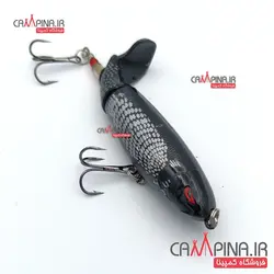 طعمه دوتکه دم چرخان رنگ مشکی 8 سانت 13 گرم