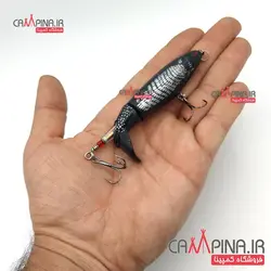 طعمه دوتکه دم چرخان رنگ مشکی 8 سانت 13 گرم