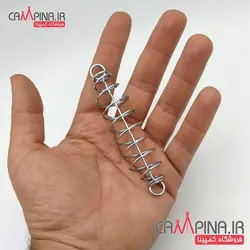 فنر دو سر حلقه با میله وسط طول 9.5 سانت