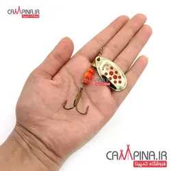 لانسه ماهیگیری سربی mepps4 سایز 4 - طلایی خال قرمز