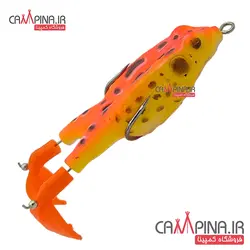 قورباغه سیلیکونی پا چرخان ضد خزه رنگ نارنجی