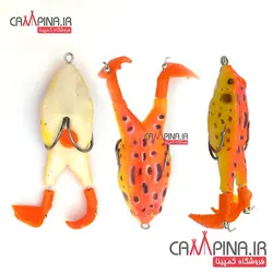 قورباغه سیلیکونی پا چرخان ضد خزه رنگ نارنجی