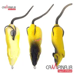 طعمه ماهیگیری موش مصنوعی ضد خزه رنگ زرد-مشکی