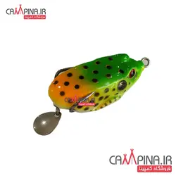 قورباغه سیلیکونی دم لانسه ای ضد خزه رنگ پرچمی