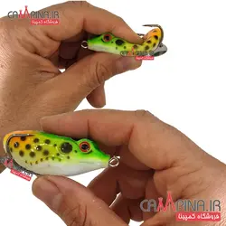قورباغه سیلیکونی دم لانسه ای ضد خزه رنگ پرچمی