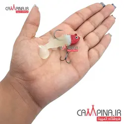 ماهی ژله ای شب تاب سر قرمز وزن 9 گرم طول 5.5 سانت