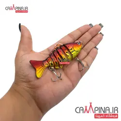 طعمه استخوانی 7 تکه طلایی قرمز کد 108GRD طول 10 سانت 15 گرم