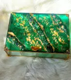 جای دستمال و سطل و جای تیبگ شیشه ایی رزینی