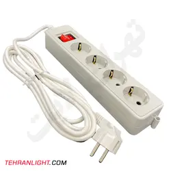 چند راهی برق چهارخانه ارتدار 3 متری مدل نیک کد294 پارت الکتریک