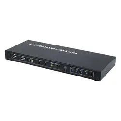 سوییچ KVM چهار پورت HDMI وی نت همراه با کابل مدل V-SWKH1404