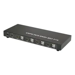 سوییچ KVM چهار پورت HDMI وی نت همراه با کابل مدل V-SWKH1404
