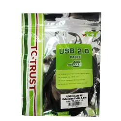 کابل افزایش طول 2.0 USB تی سی تی مدل TC-U2CF15 طول 1.5 متر