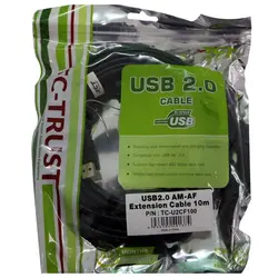 کابل افزایش طول 2.0 USB تی سی تی مدل TC-U2CF100 طول 10 متر
