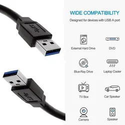 کابل لینک USB 3.0 تی سی تی مدل TC-U3CA12 طول 1.2 متر